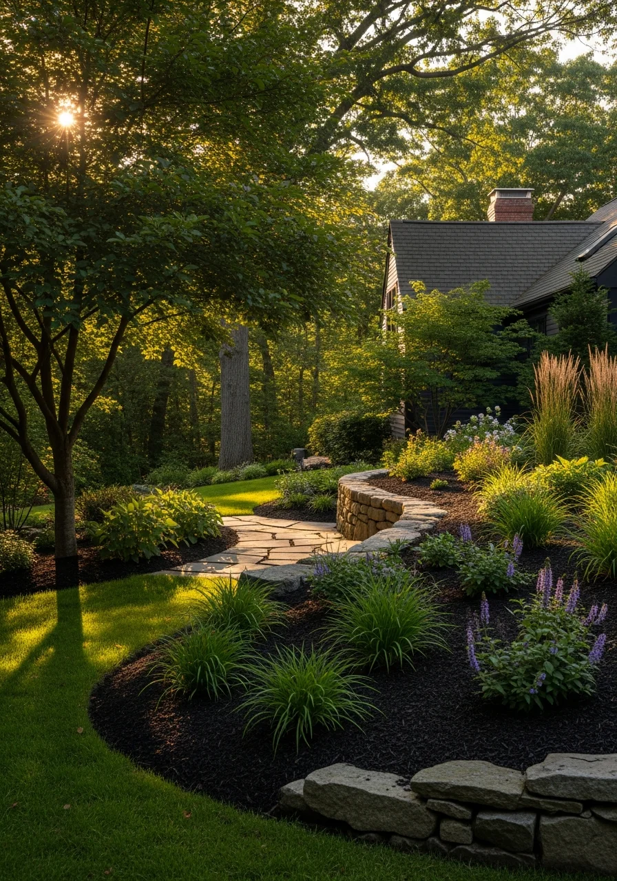 Professional work on a Boxford property showing integration with the natural setting.